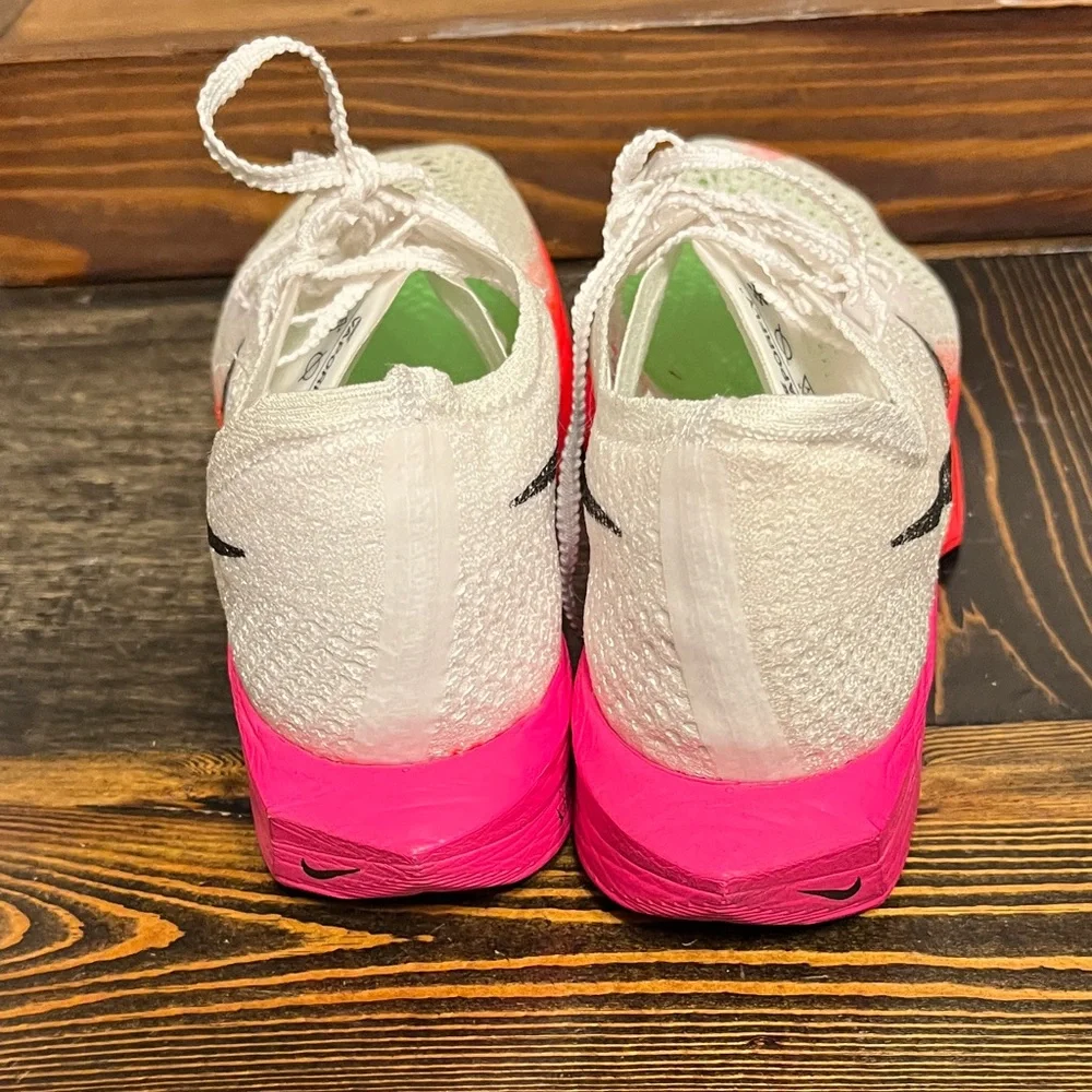 Nike Women's ZoomX Vaporfly 3 Running White/Bright Crimson - Picture 9 of 16